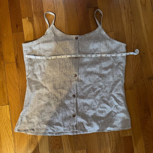 Sand Snow 100% Linen Cami Top - Picture 2 of 5